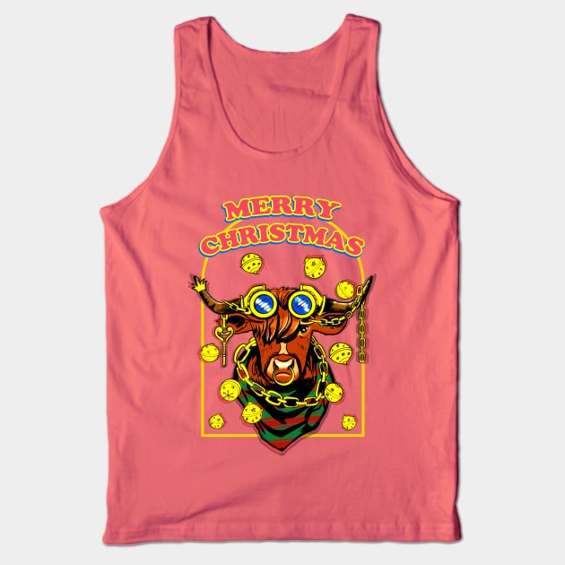 Scottish Highland Cow Christmas Tank Top by i am Cuta